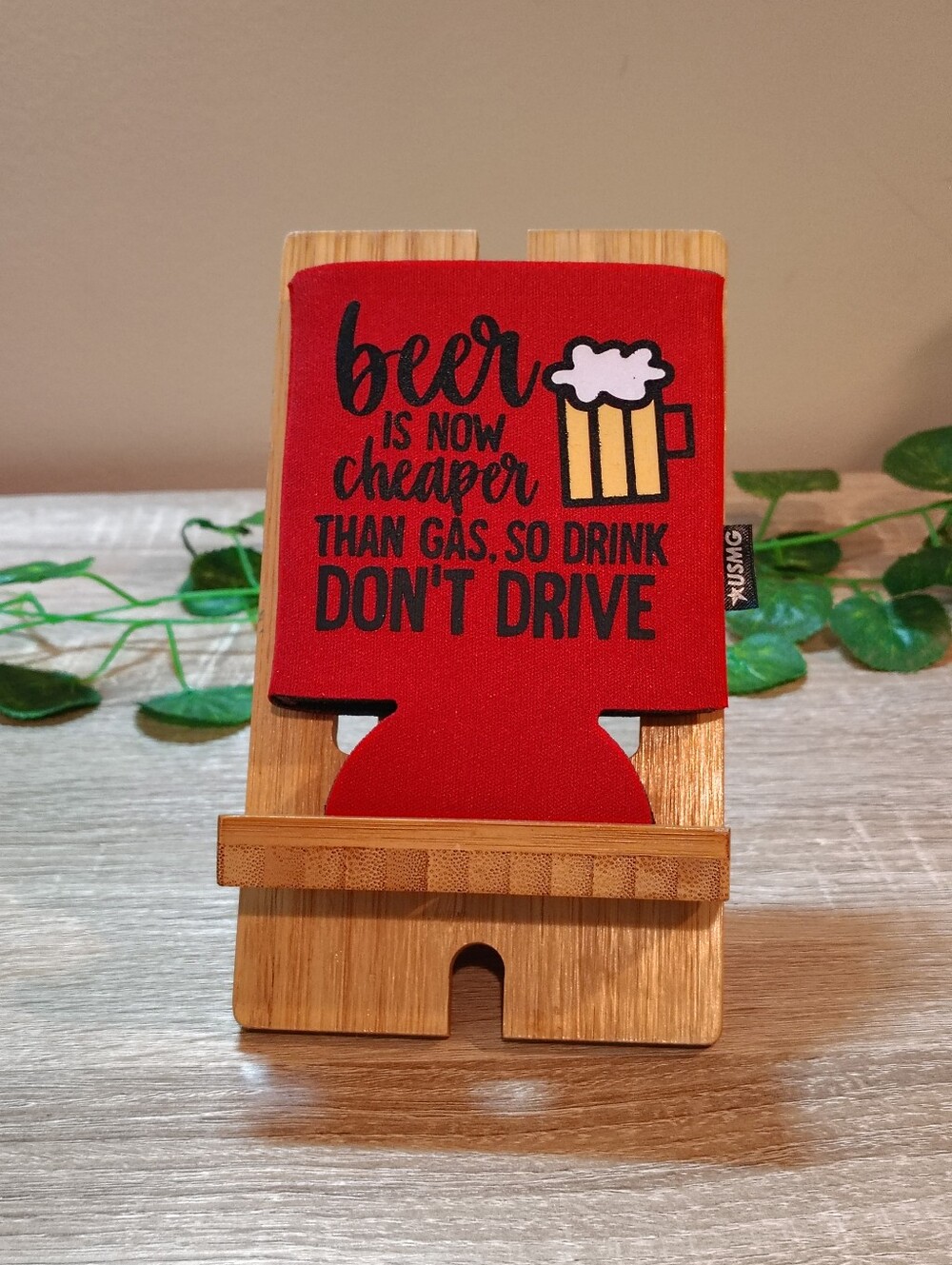 Handmade Red Humorous Koozie
